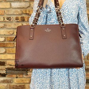 Kate Spade Cobble Hill Andee Tote Chocolate Cherry